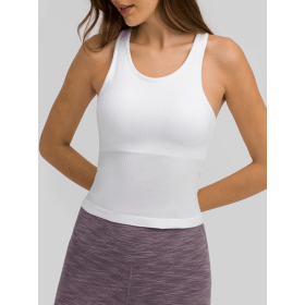 JupiterGear Round Neck Racerback Tank (Color: White, size: 8)