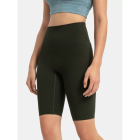 JupiterGear High-Rise Long Shorts (Color: Vintage Green, size: 8)